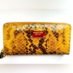 Michael, Kors tan, Brown, and cream snake print